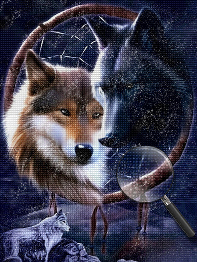 Wolf Dreamcatcher 5D DIY Diamond Painting Kits
