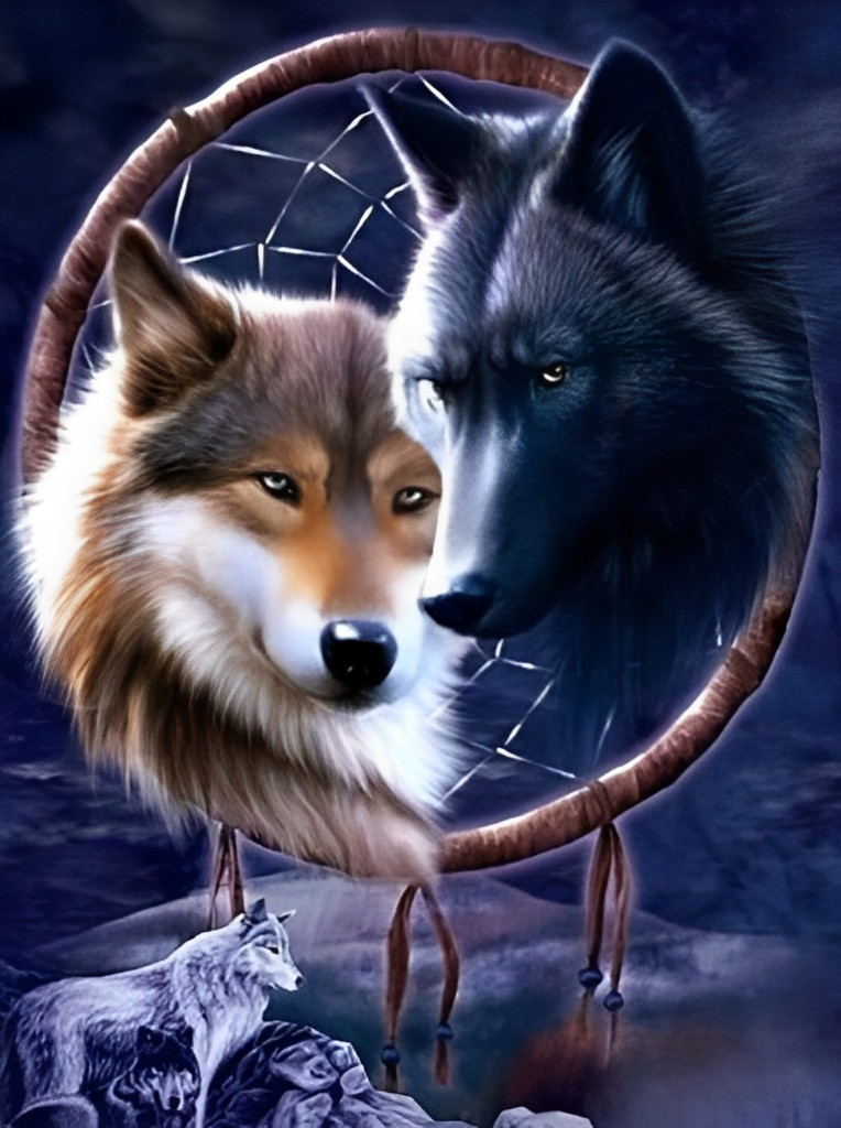 Wolf Dreamcatcher Diamond Painting