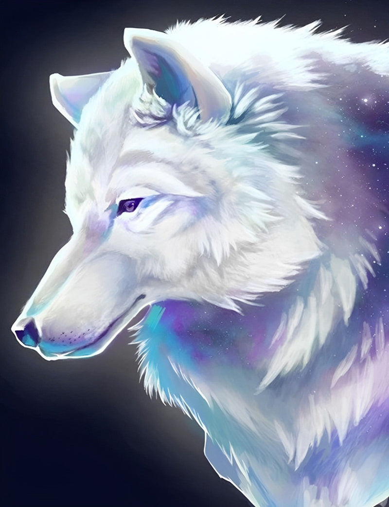 Side of the White Wolf Diamond Painting