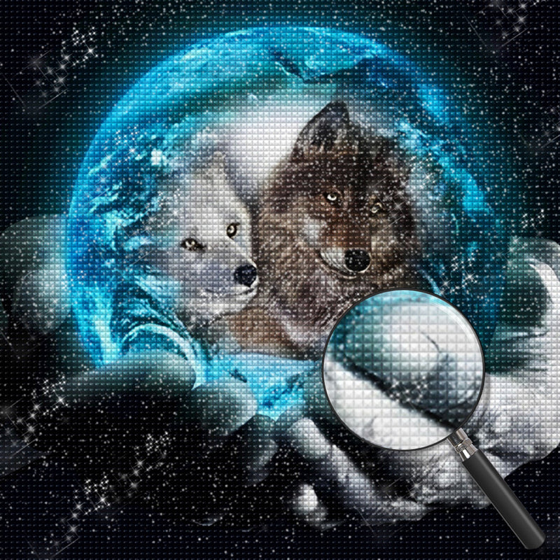 Crystal Ball with Wolves 5D DIY Diamond Painting Kits
