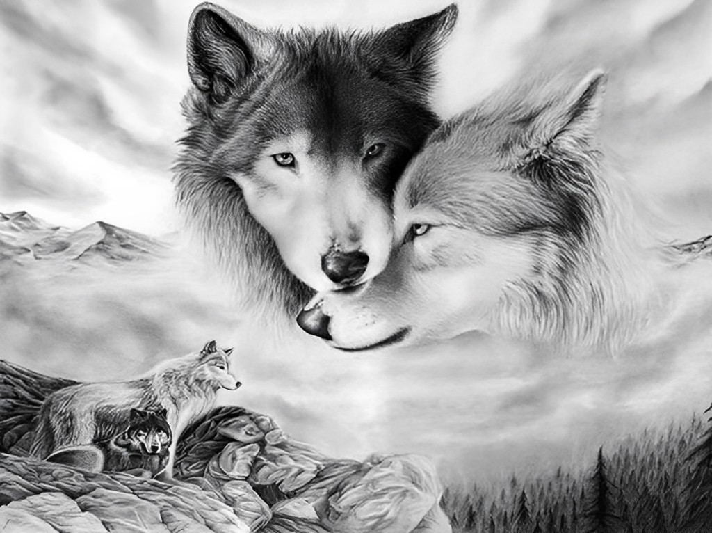 Three Wolves Animal Diamond Painting