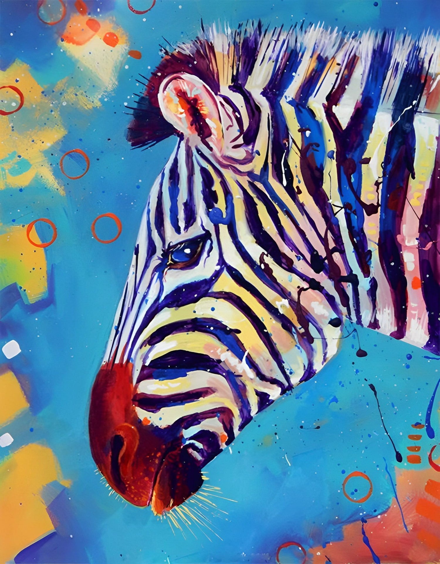 Colorful Zebra Diamond Painting