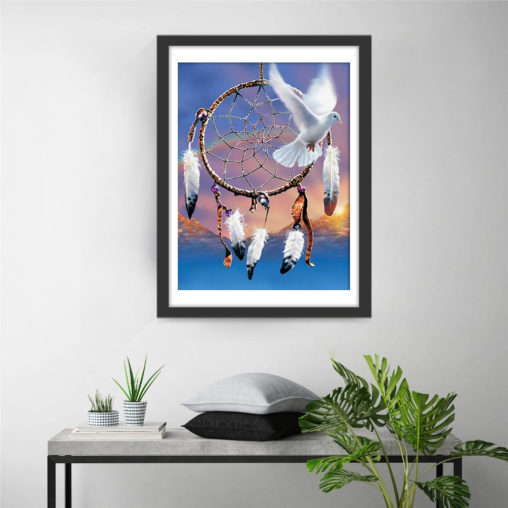 Dream Catcher and White Dove Diamond Painting