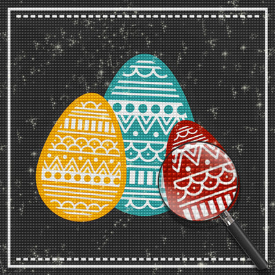 Drawn Easter Eggs Diamond Painting