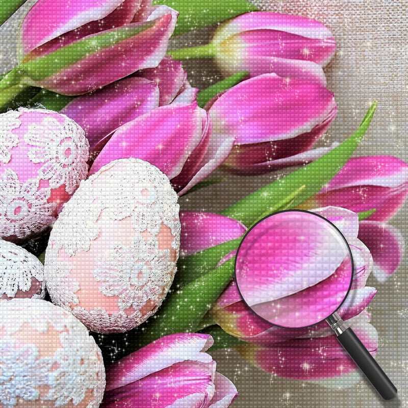 Tulips and Flower Easter Eggs 5D DIY Diamond Painting Kits