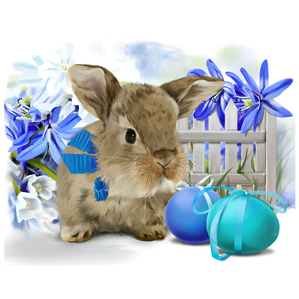 Cute Easter Bunny Coated Diamond Painting