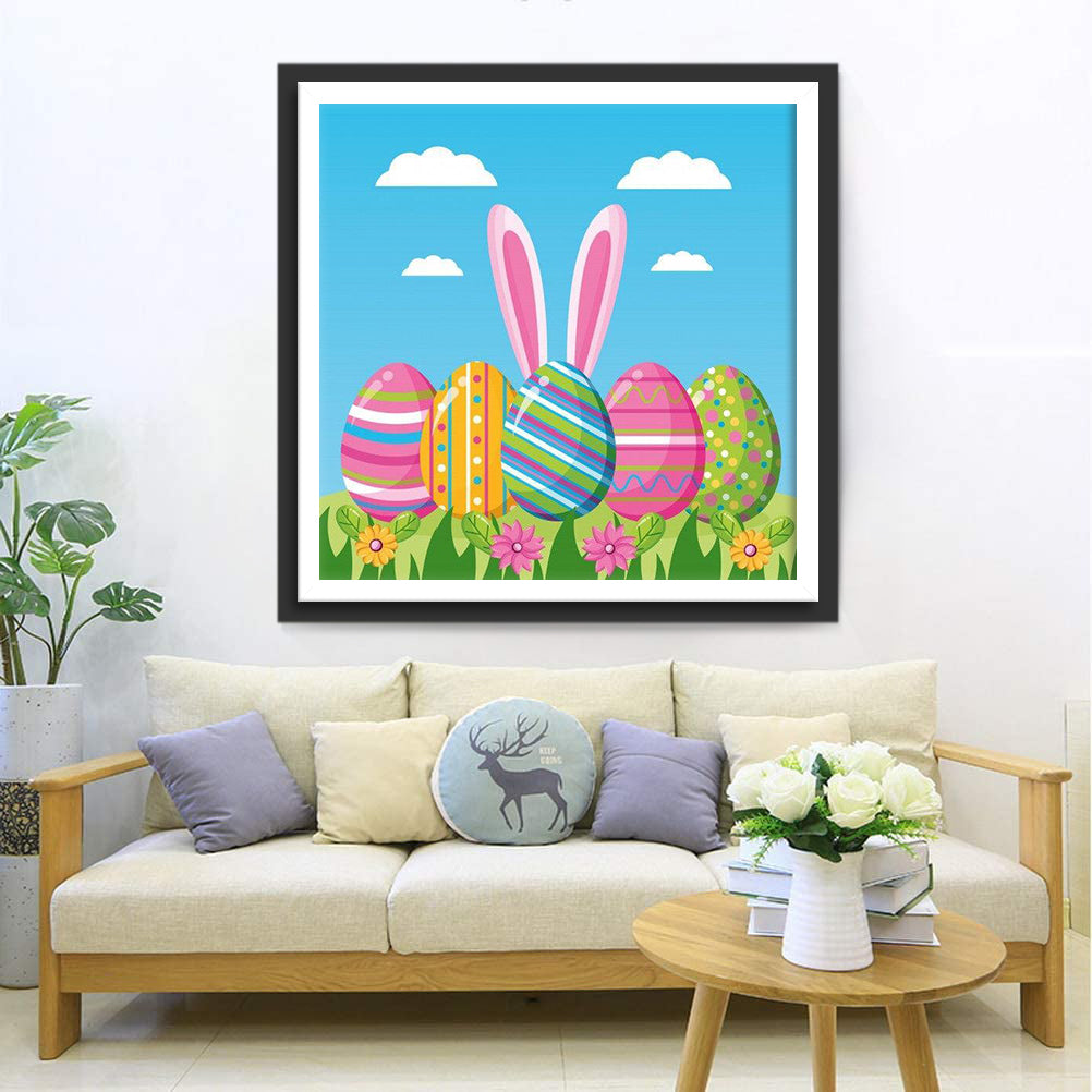 Bunny Hide and Seek Easter Diamond Painting
