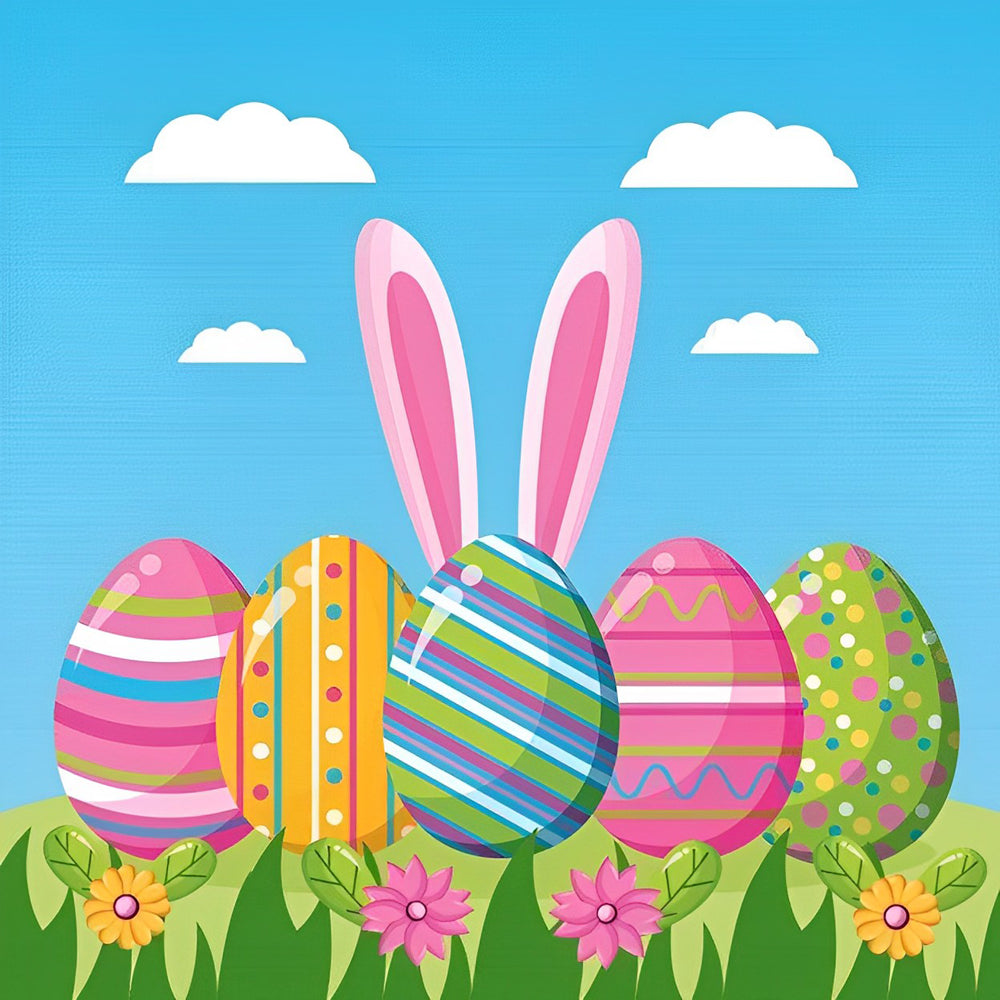 Bunny Hide and Seek Easter Diamond Painting