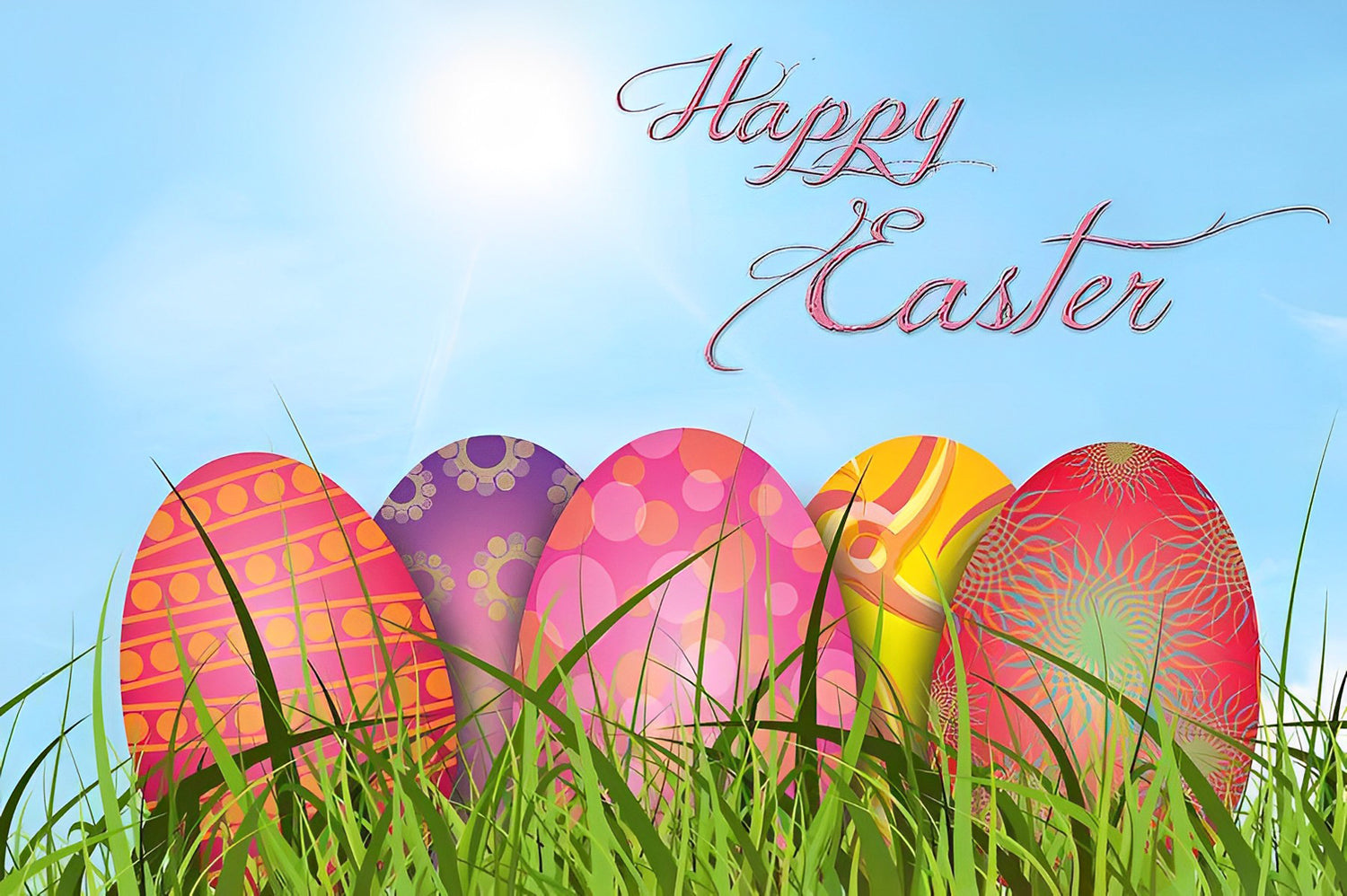 Easter Eggs in the Bushes Diamond Painting