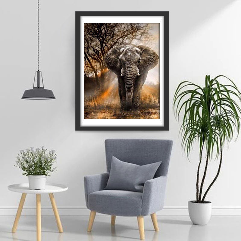 Elephant in the Savannah Diamond Painting