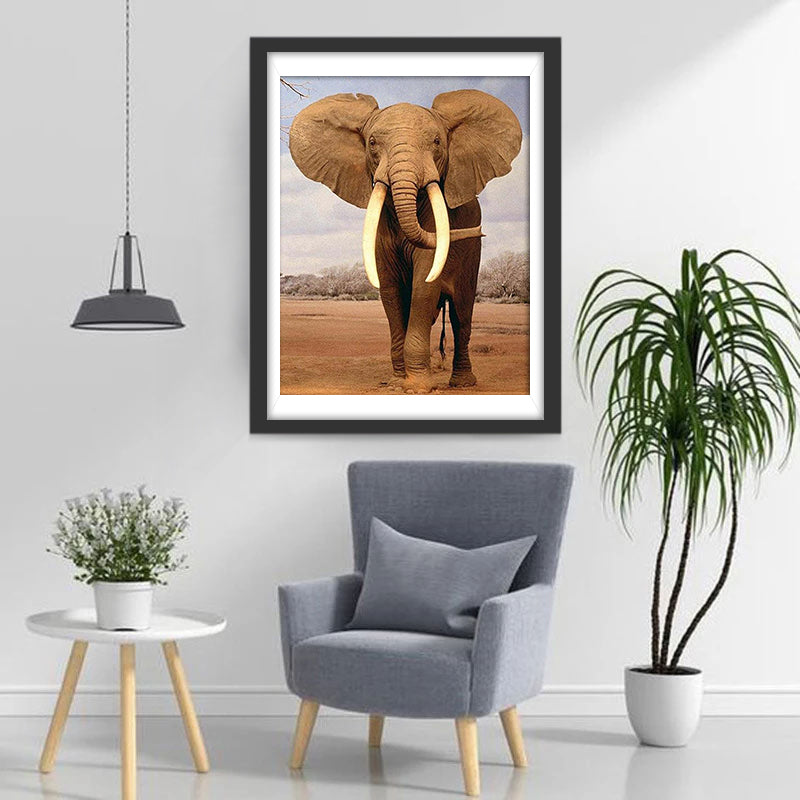 Large Elephant with Ivories 5D DIY Diamond Painting Kits