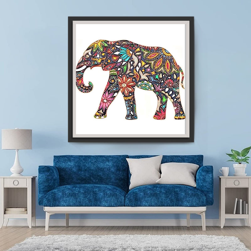 Image of Flower Elephant 5D DIY Diamond Painting Kits
