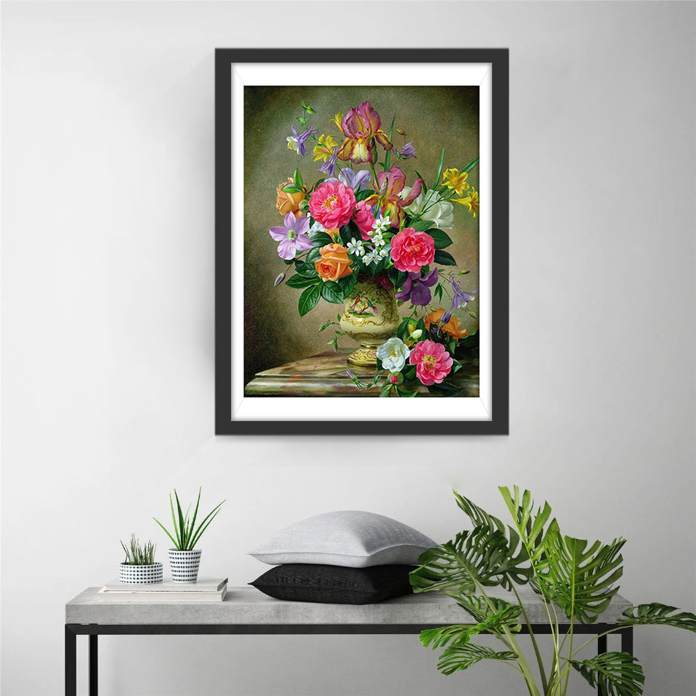 Beautiful Peonies and Irises Diamond Painting