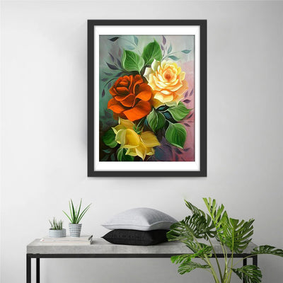 Beautiful Red and Yellow Roses 5D DIY Diamond Painting Kits