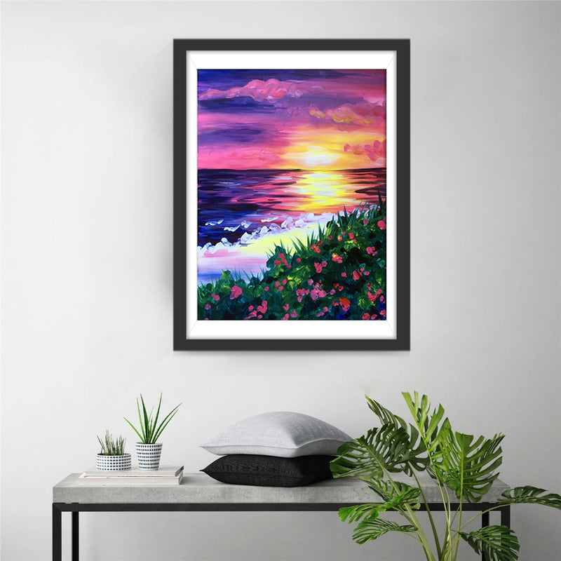 Flowers and Sea Diamond Painting