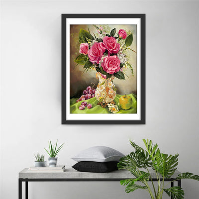 Bouquet of Roses with Fruits 5D DIY Diamond Painting Kits