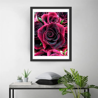 Dark Pink Roses 5D DIY Diamond Painting Kits