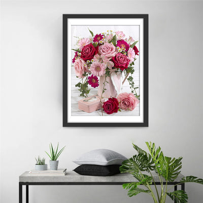 Pink Roses and Chrysanthemums 5D DIY Diamond Painting Kits