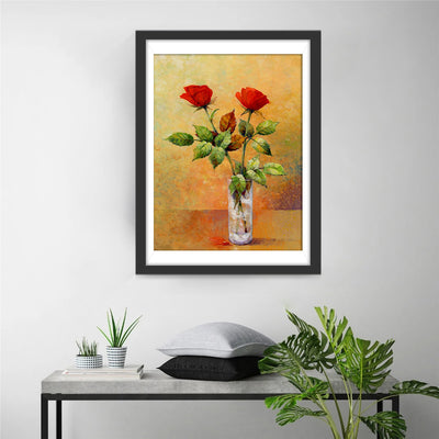 Two Roses in a Glass 5D DIY Diamond Painting Kits