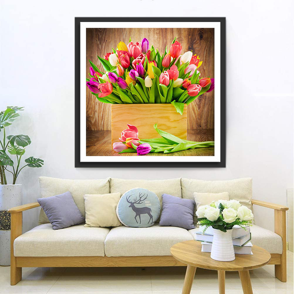 Colorful Tulips Diamond Painting