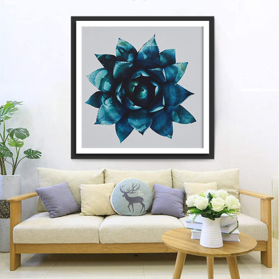 Dark Blue Lotus Diamond Painting