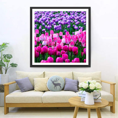 Pink and Purple Tulips 5D DIY Diamond Painting Kits