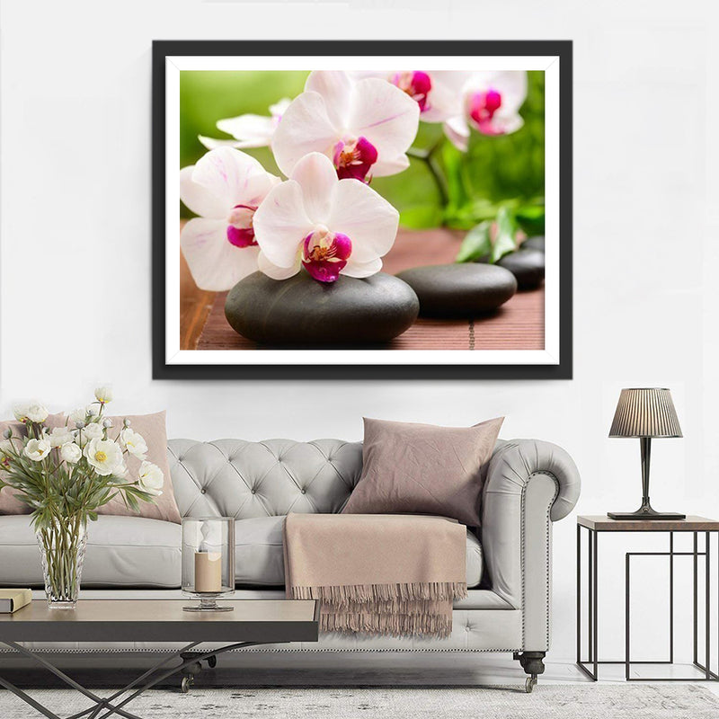 White Orchids 5D DIY Diamond Painting Kits