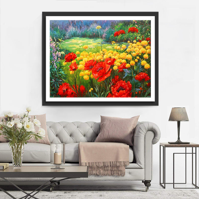 Red and Yellow Poppies 5D DIY Diamond Painting Kits