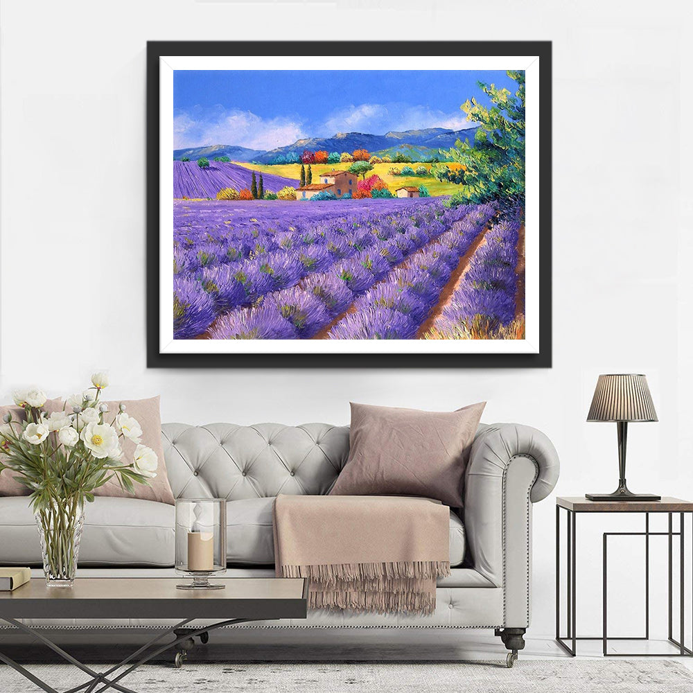 A Large Plot of Lavender Diamond Painting
