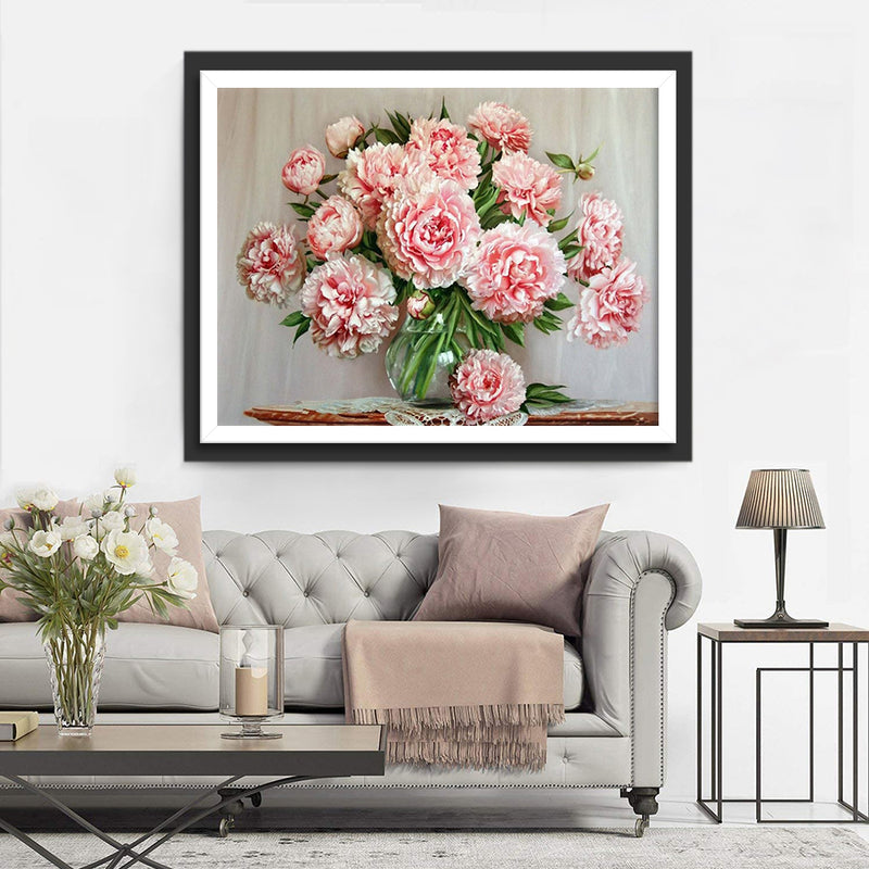 Light Pink Peonies 5D DIY Diamond Painting Kits