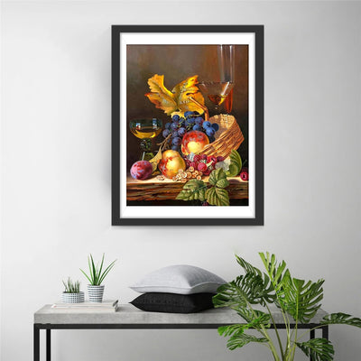 A Basket of Fruits Diamond Painting