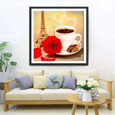 Coffee and Eiffel Tower Diamond Painting