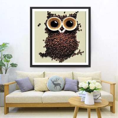 Coffee Owl 5D DIY Diamond Painting Kits