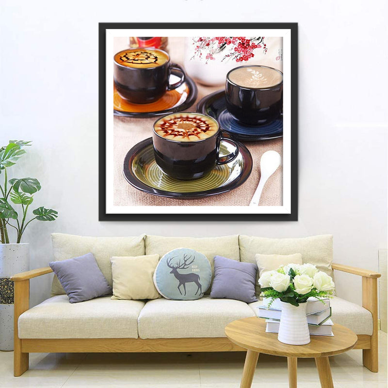 Three Cups of Coffee Diamond Painting