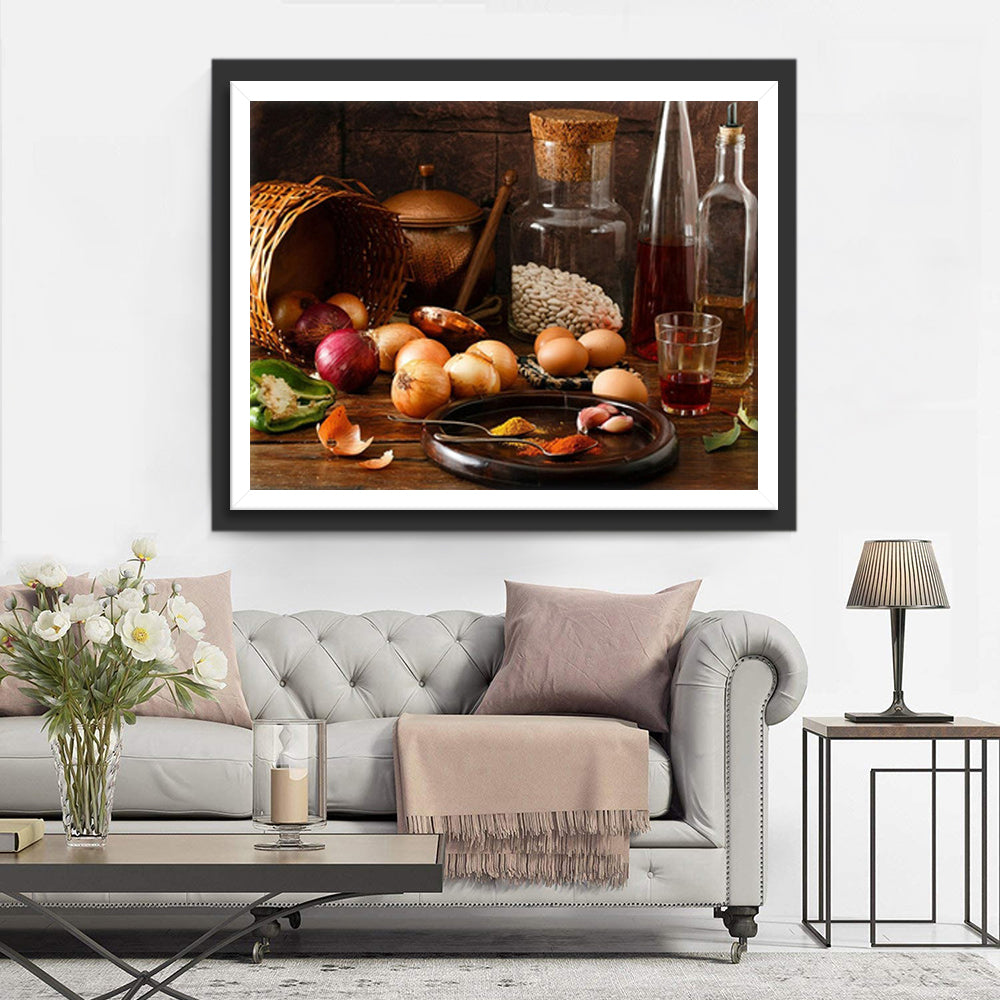 Onions and Eggs Diamond Painting