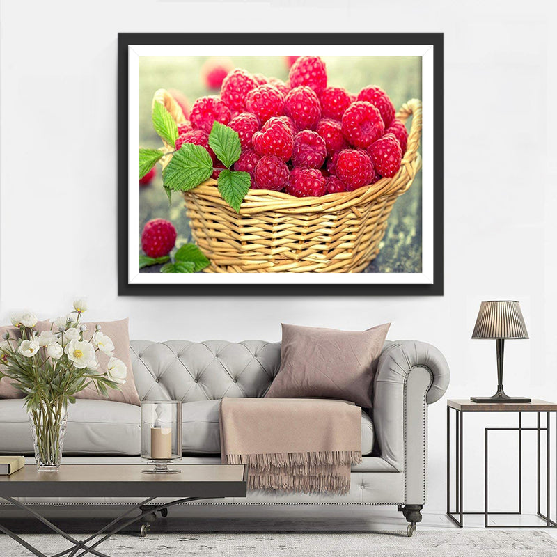 A Basket of Raspberries Diamond Painting