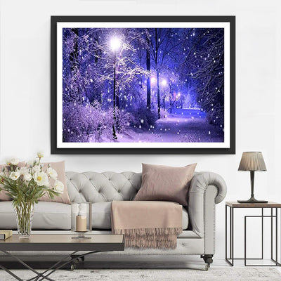 Forest in the Snow Diamond Painting