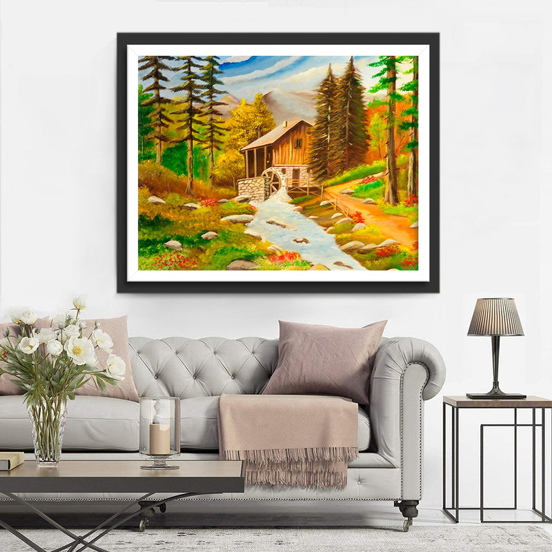 Cottage and Autumn Forest 5D DIY Diamond Painting Kits