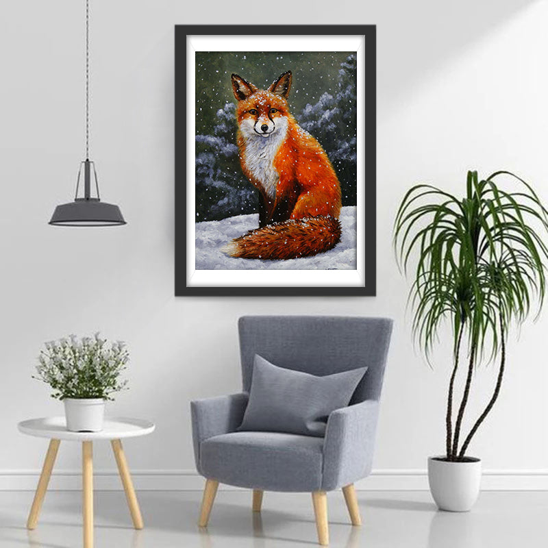 Red Fox and Snow Diamond Painting