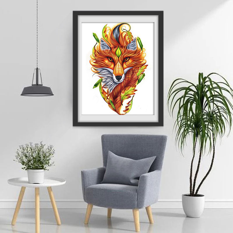 Red Fox with Curly Hair Diamond Painting