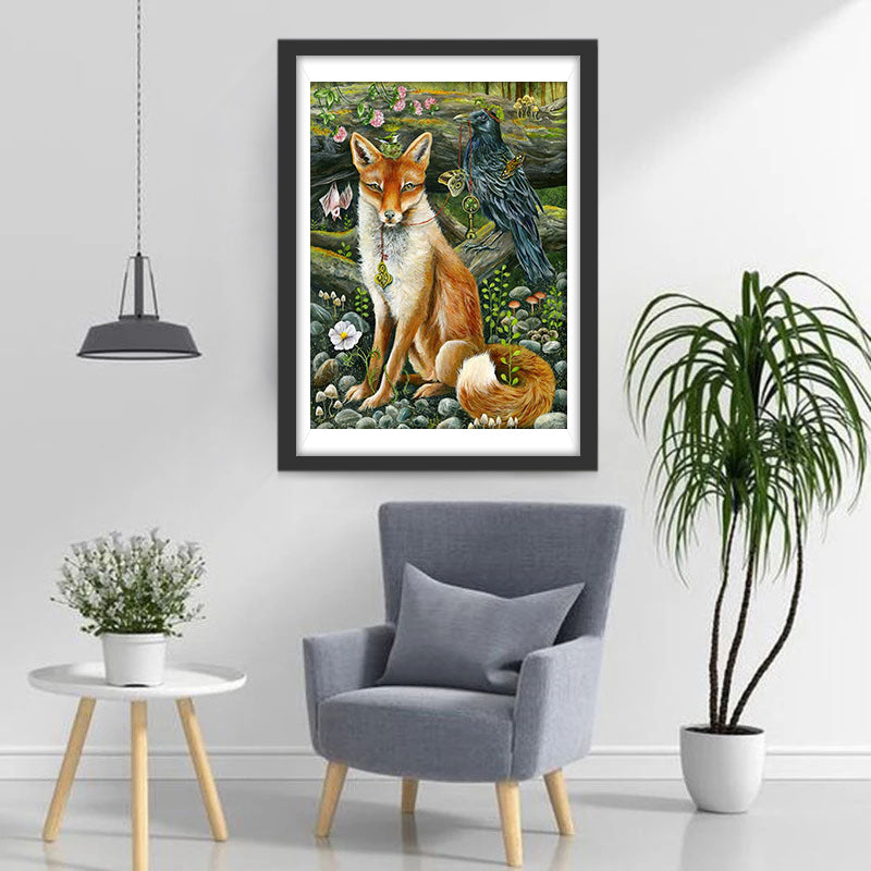 Fox and Raven Diamond Painting