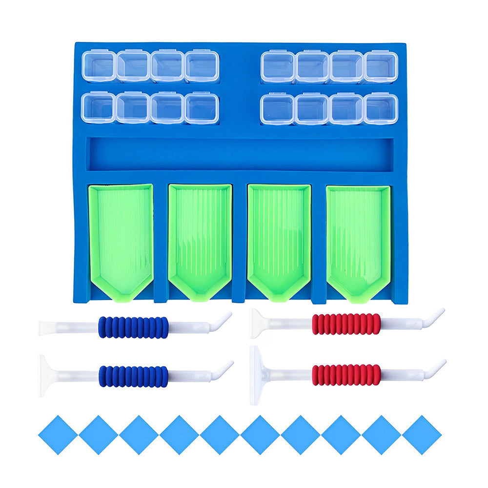 Foam Sponge Rectangle Diamond Painting Storage Box Tray Pen Kits