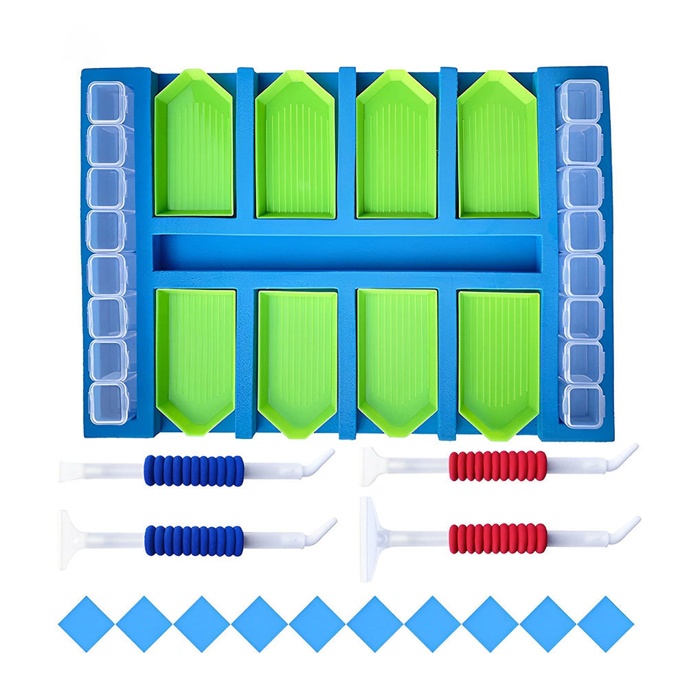 Foam Sponge Rectangle Diamond Painting Storage Box Tray Holder Pen Kits