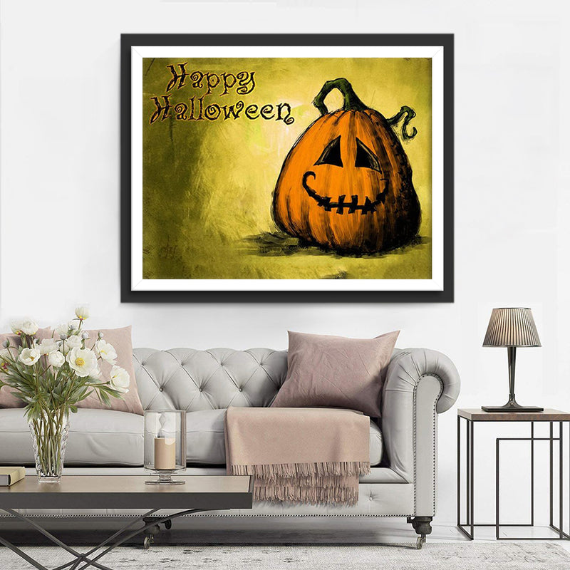 Withered Halloween Pumpkin Diamond Painting