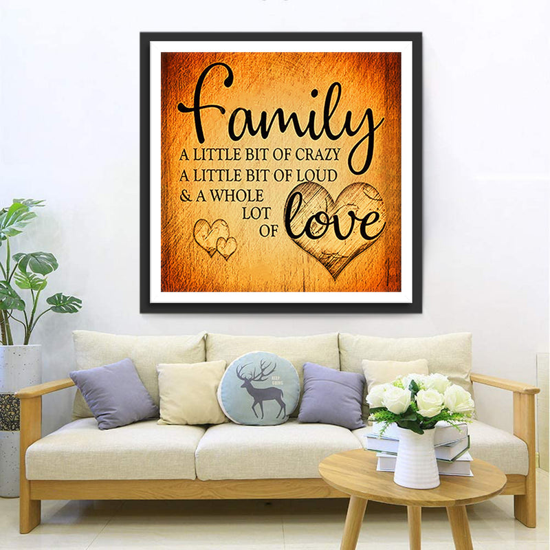 Family and Love Orange 5D DIY Diamond Painting Kits