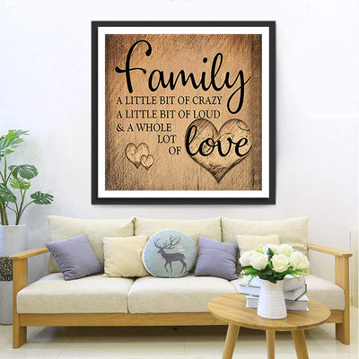 Family and Love Brown 5D DIY Diamond Painting Kits