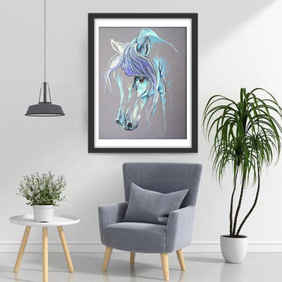 Fantasy Blue Horse Diamond Painting