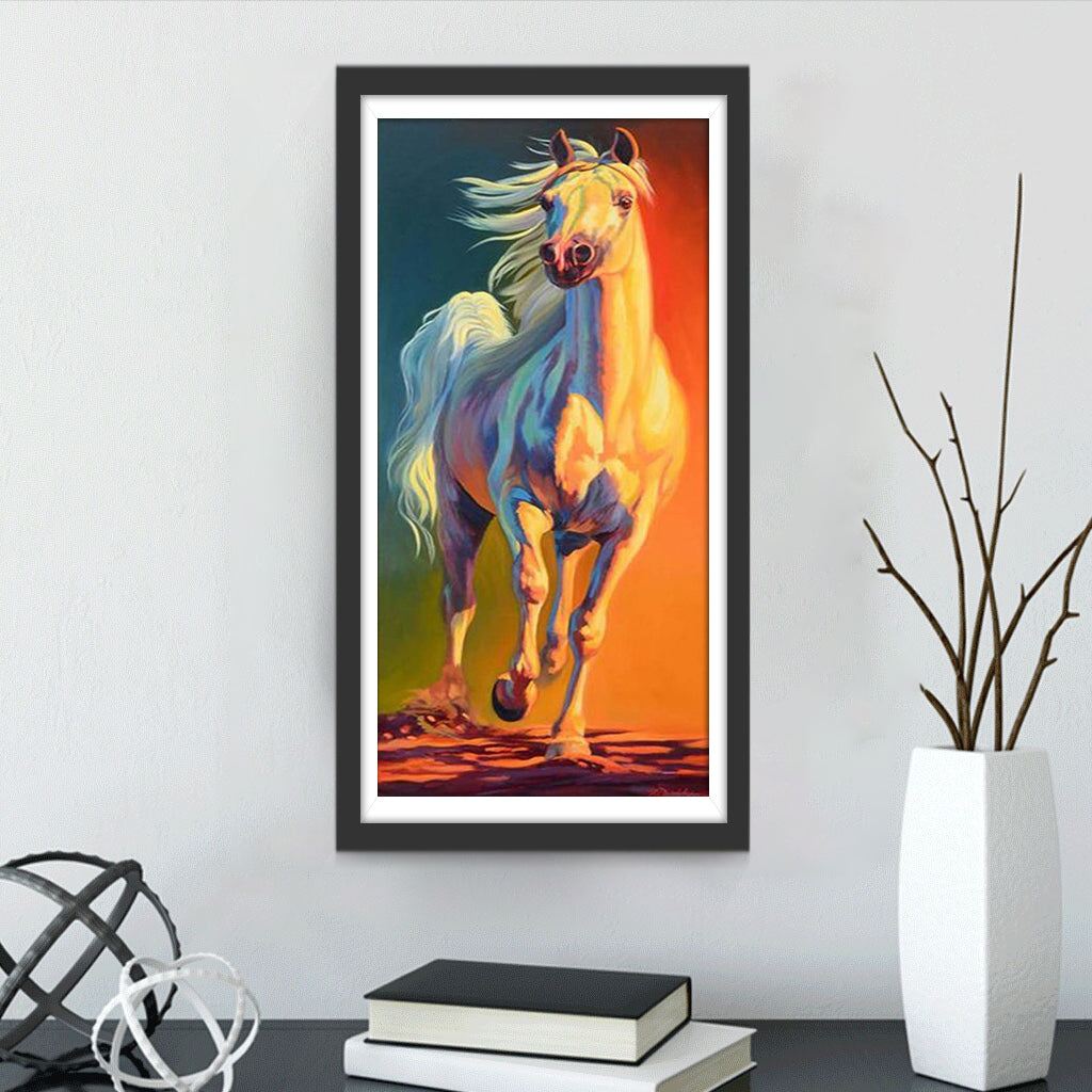 Beautiful White Horse Diamond Painting