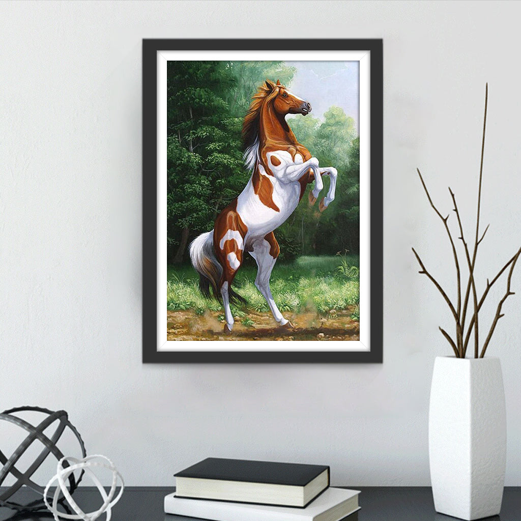 Horse Standing on Hind Legs Diamond Painting