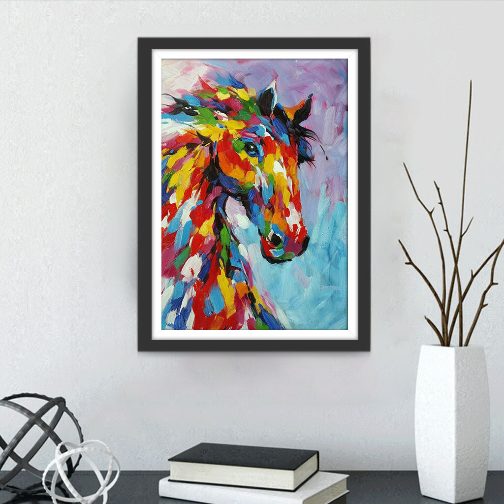 Blue Eyed Horse Diamond Painting